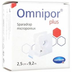 Hartmann Omnipor Plus Sparadrap Microporeux Hypoallergénique 2,5 cm x 9,2 m