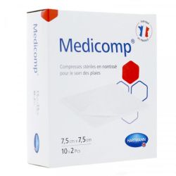 Hartmann Compresse Stérile Medicomp Non tissé 7,5x7,5 cm x20