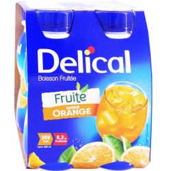 Delical Boisson Fruitée Orange 4x200ml