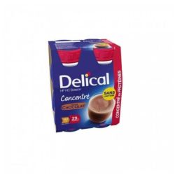 Delical Concentré Hp-hc Sans Lactose Chocolat 4x200ml