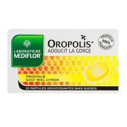 Oropolis Miel/citron Sans sucre Pastilles x20