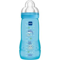 Biberon Mam Easy Active 330ml Bleu Débit  X  +6mois