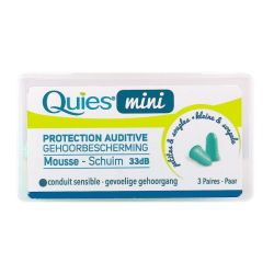 Quies Protections auditives Mousse Mini x3 paires