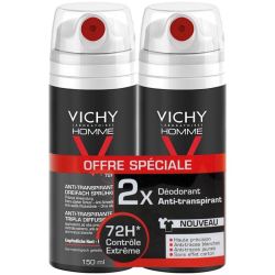 VICHY HOMME DEO SPRAY ANTI TRANSPIRANT 72H X2