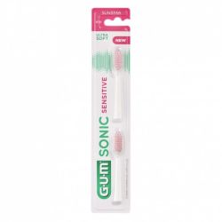 Gum Brosse à dents Sensitive Sonic Ultra souple Recharge x2  4111