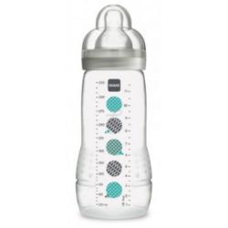 Biberon Mam Easy Active 2éme age  330ml  Gris Débit X  +6mois