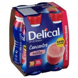 Delical Concentré Hp-hc Sans Lactose Fraise 4x200ml