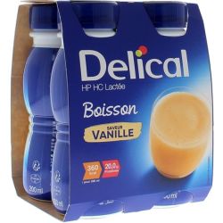 Delical Boisson Hphc Lactée Vanille 4x200ml