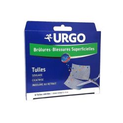 Urgo Brulures-Blessures superficielles 8x8cm Tulles x4