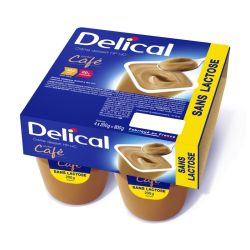 Delical Crème Dessert Hphc Sans Lactose Café 4x200ml