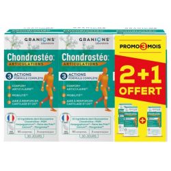 Granions Chondrostéo+ Articulations Lot de 3 x 90 Comprimés dont 90 Comprimés Offerts