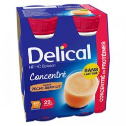 Delical Concentré Hp-hc Sans Lactose Pêche/Abricot 4x200ml