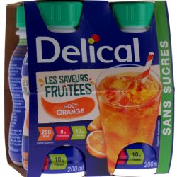 Delical Boisson Fruitée Sans Sucres Orange 4x200ml