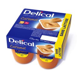 Delical Crème Dessert Hphc Sans Lactose Caramel 4x200ml