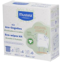 Lingettes nettoyantes en coton bio avec filet de lavage