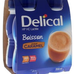 Delical Boisson Hphc Lactée Caramel 4x200ml