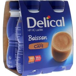 Delical Boisson Hphc Lactée Café 4x200ml