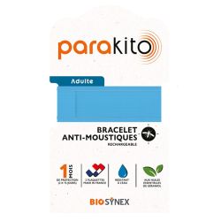 PARAKITO Bracelet moustiques Bleu + recharge