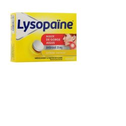 Lysopaine Ambroxol Citron Sans sucre Pastilles x18