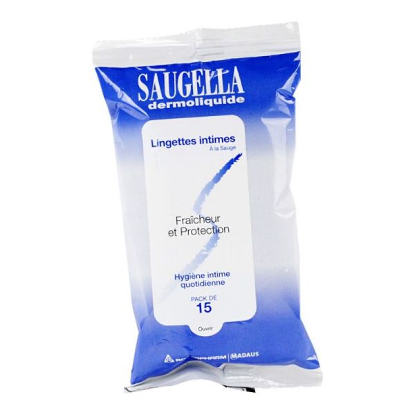 Saugella Dermolique Lingettes intimes x15