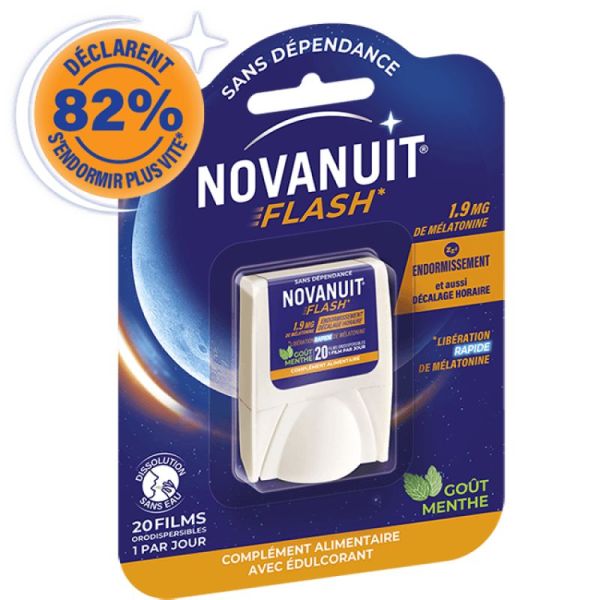 Novanuit flash boite de 20 films orodispersibles