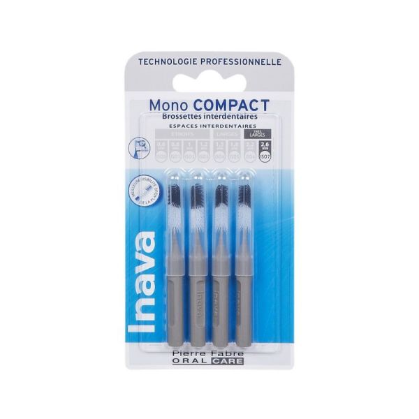 Inava Brossettes interdentaire Mono compact Gris 2.6mm x4