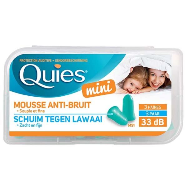 Quies Protections auditives Mousse Mini x3 paires