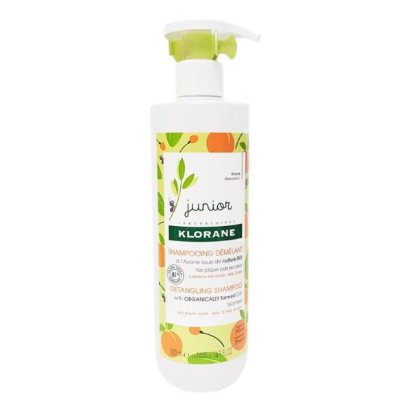 Klorane Junior shampoing démêlant parfum pêche 500ml