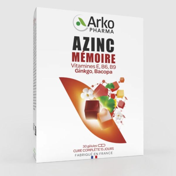 azinc mémoire boite 30 gélules