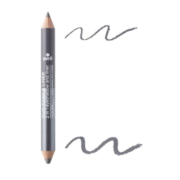 DUO FARD & LINER GRIS ARDOISE/GRIS MÉTALLISÉ CERTIFIÉ BIO