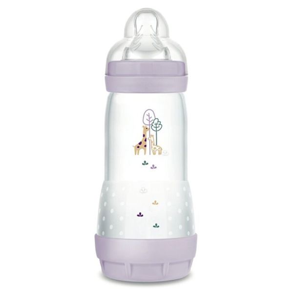 MAM Biberon Easy Start Anti coliques Lilas Débit3 320ml