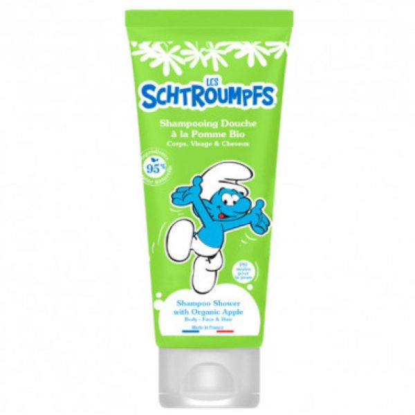 Le comptoir du bain "Les Schtroumpfs" Shampoing douche à la Pomme Bio 200ml