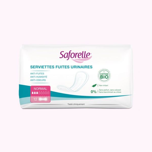 Saforelle Serviettes Fuites Urinaires Normal x12