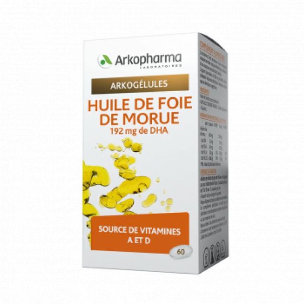 Arkogélules huile de foie de morue 220 gélules + 60 offertes