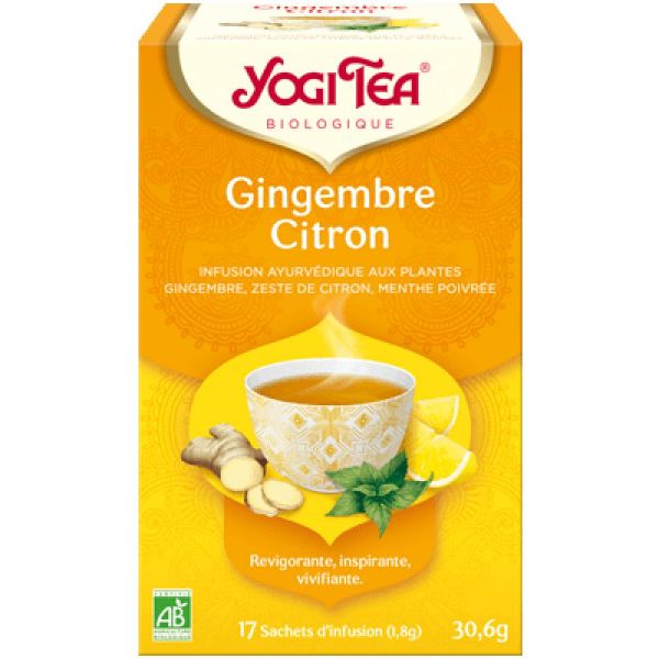 Yogi Tea Gingembre Citron Bio 17 Sachets