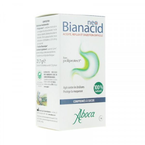 Neobianacid Acidité et Reflux Comprimés a Croquer x14 aboca