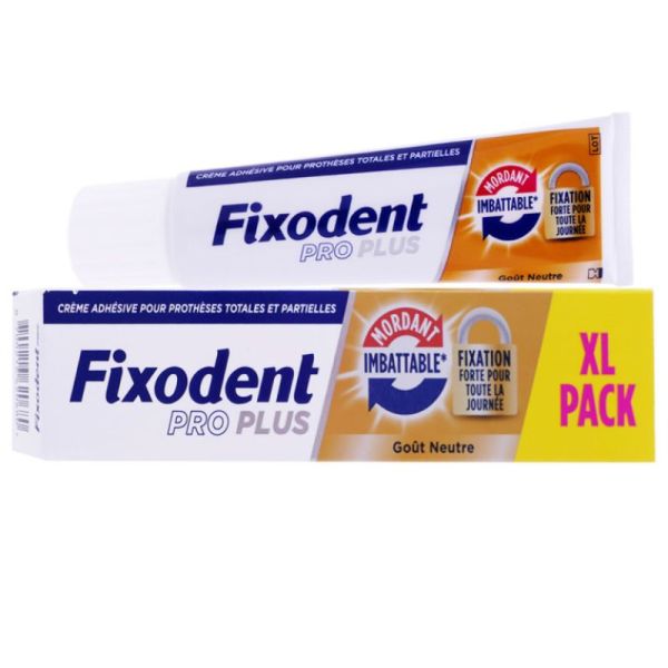 Fixodent Pro+ Crème adhésive Mordant Imbatable goût neutre