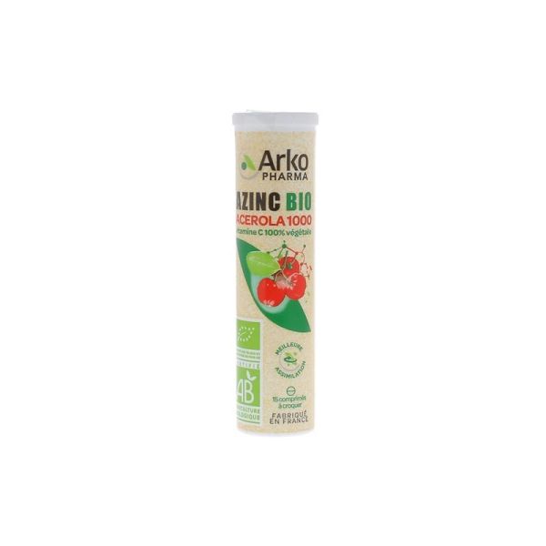 AZINC ACEROLA NATUREL 1000 15 CP A CROQUER