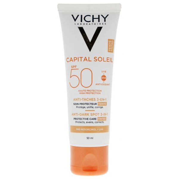 VICHY Ideal Soleil Crème anti tâches Teintée SPF50+ 50ML