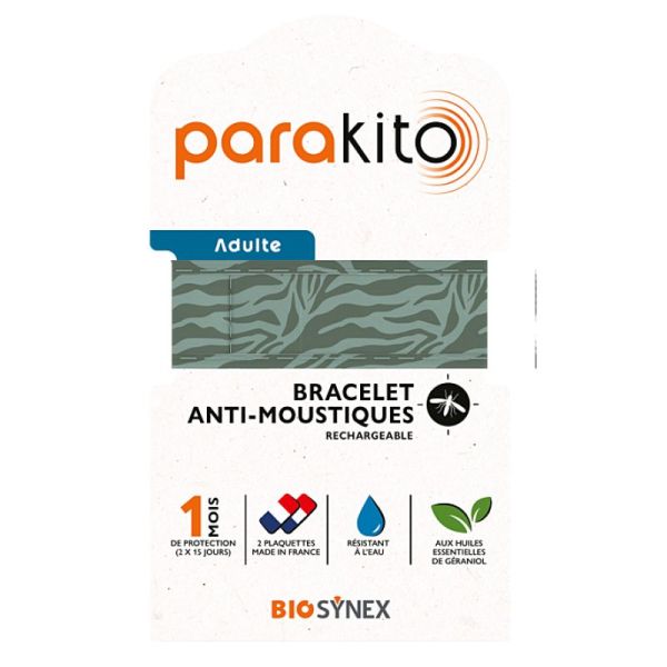 PARAKITO Bracelet adulte anti moustiques Jungle