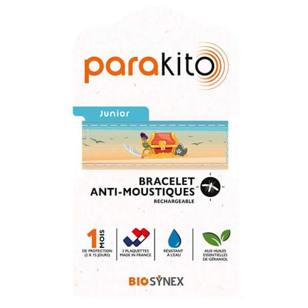 PARAKITO Bracelet moustiques Junior Pirates + recharge