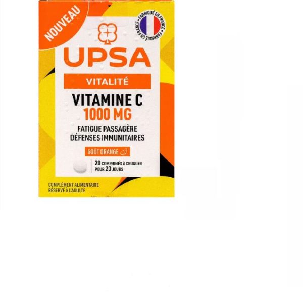 VITAMINE C 1000MG UPSA COMPRIMES CROQUER