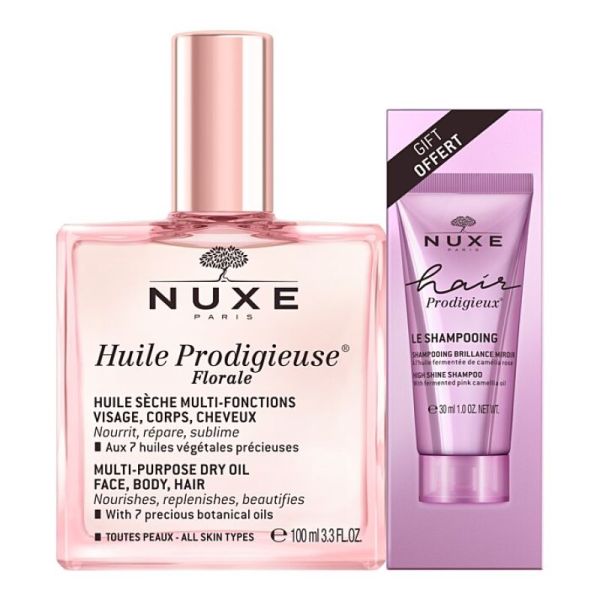 NUXE HUILE PRODIGIEUSE FLOARLE 100ML+SHAMPOING OFFERT