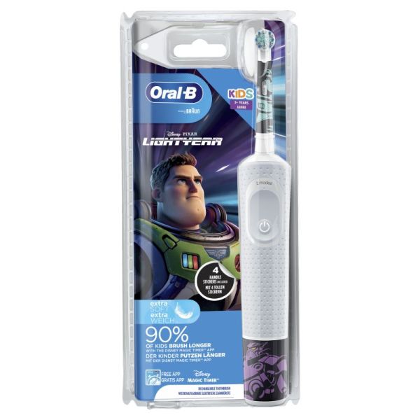 Oral-B Kids Buzz l'Eclair Brosse à Dents Electrique Rechargeable 3 Ans et +