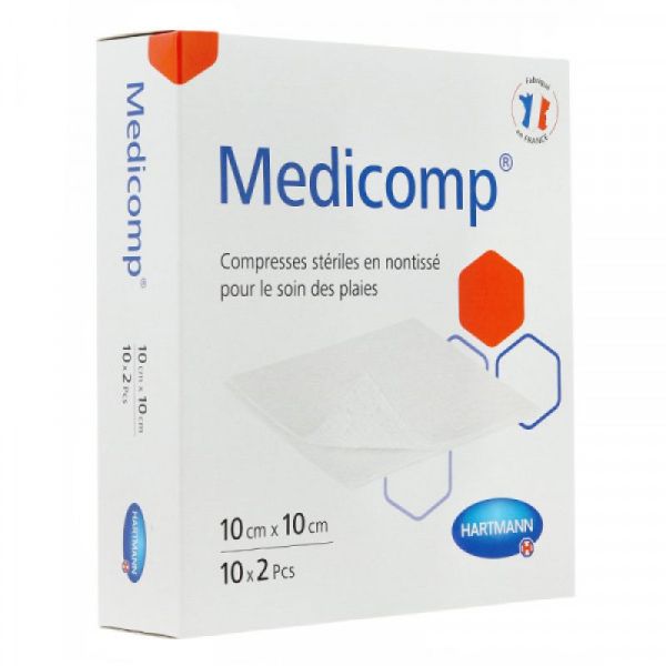 Hartmann Compresse Stérile Medicomp Non tissé 10x10 cm x20