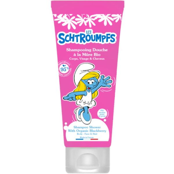 Le comptoir du bain "Les Schtroumpfs" Shampoing douche à la Mûre Bio 200ml