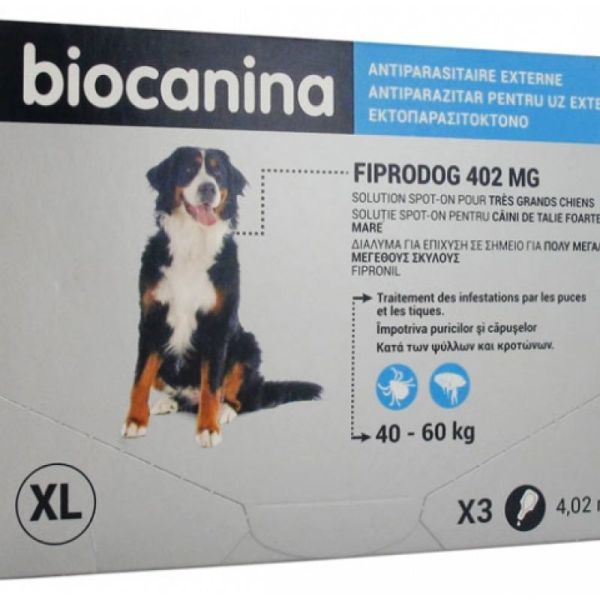 Fiprodog 402mg Spoton très grand chien 40-60Kg x3