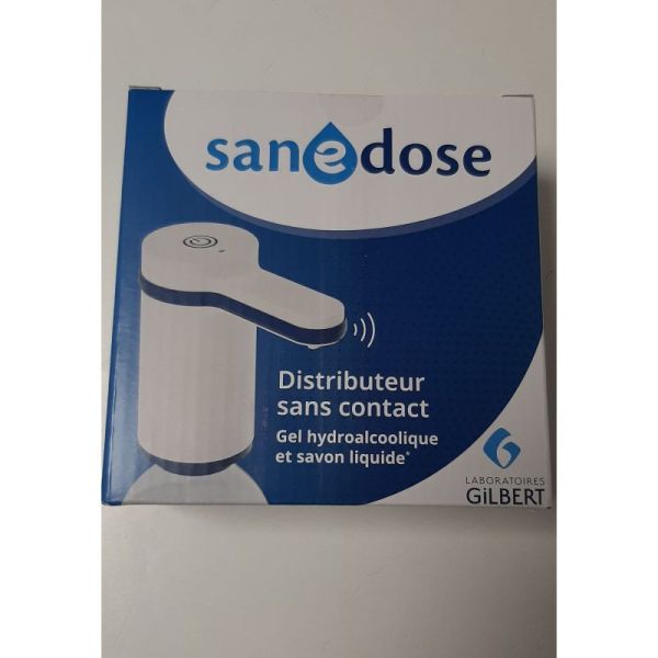 Sanedose Distributeur sans contact nomade de gel hydroalcoolique et savon liquide