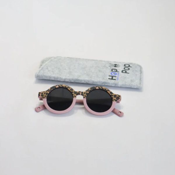 HOP POP Lunettes solaires Léopard/Rose Bébé