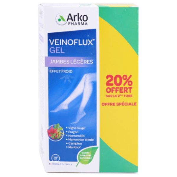 VEINOFLUX GEL JAMBES LEGERES 2X 150 ML